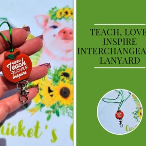 Teach, Love, Inspire Interchangeable Lanyard