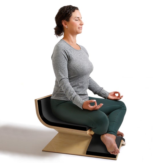 Himalaya Meditation Chair With Back Support and Leg Support. Resilient Foam  Seat Cushion. Sit Cross Legged in Total Comfort. 
