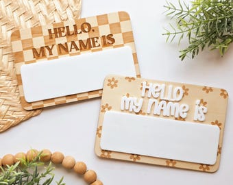 Basswood Newborn Name Sign | Acrylic Baby Photo Prop