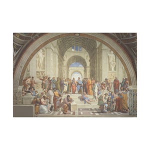 Canvas Print, Renaissance Art The School of Athens by Raphael, Classical Thinkers, Famous Painting, Home Decor, Wall Art, Office Decor