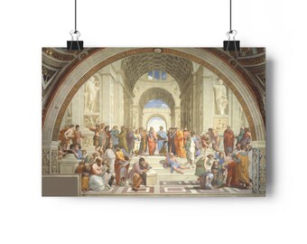 Giclée Print, Renaissance Art The School of Athens by Raphael, Classical Thinkers, Famous Painting, Home Decor, Wall Art, Office Decor