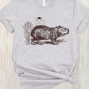 Chemise Capybara, cadeau Capybara, chemises pour rongeurs, chemises Capybara drôles, chemise amateur de Capybara, jolie chemise cowboy souris, chemise souris Capybara