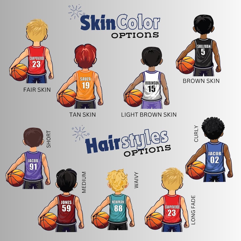 Personalized Basketball Player Stickers, Team Gift image 7