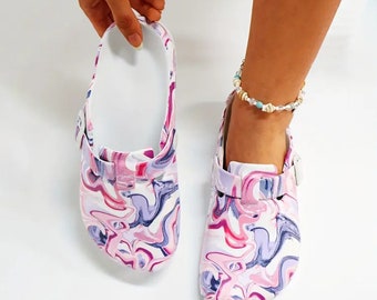 Women’s Tie-Dye Prints Comfortable Colorful Print Adjustable Buckle Clogs