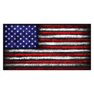 Distressed American Flag Vinyl Decal for Cars, Trucks, Laptop Patriot USA Flag Sticker, Grunge Style, US Patriotic Theme, Textured UVGel Ink