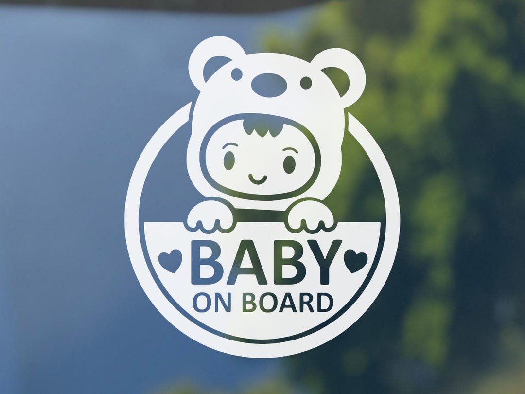 Baby on Board Car Decal, Infant Warning Sign Bumper Sticker, Waterproof ...
