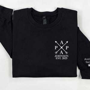 Personalized Papa Crewneck Sweatshirt, Custom Papa Shirt With Kids Names, Papa Tshirt, Fathers Day Gift For Husband, Gift For New Dad