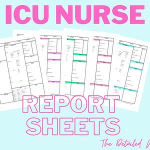ICU Nurse Report Sheet Purple