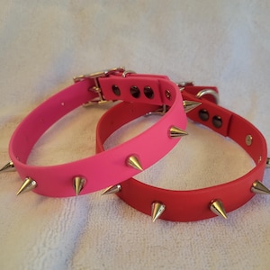 Biothane Waterproof Spiked Dog Collar-Small