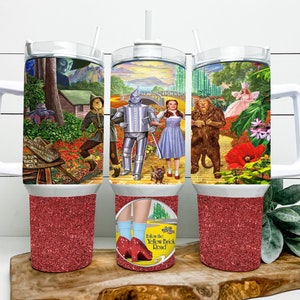 Wizard of Oz 40oz Tumbler with choice of handle/lid color!