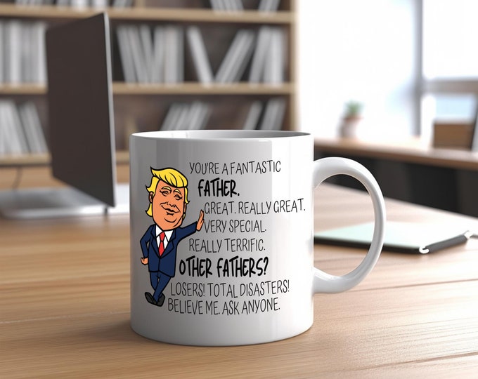 Terrific Father with Trump 15oz Ceramic Mug