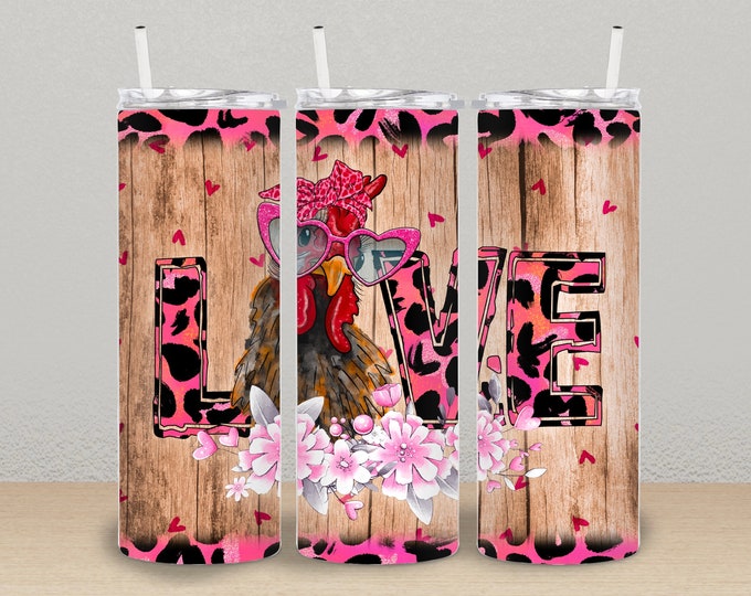 Love chickens 20oz/30oz Stainless Steel Tumbler or Sports Bottle