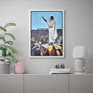 Acrylic Painting Art Print New House Gift for her Expressionist Art Print Creative Wall Art All Eyes on Sudan Art Decor Home Gift Free Sudan