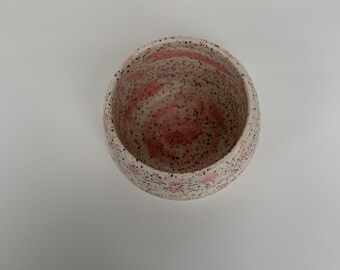 Tiny heart speckled pot