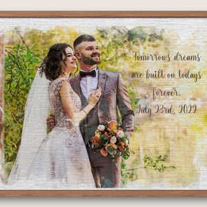 Personalized Watercolor Wedding Photo, Portrait from Photo, Anniversary Gift, Wedding Gift, Gift for Couple, Watercolor Couple Portrait
