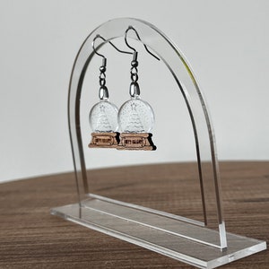 Snow globe holiday earrings