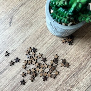 50 pieces wooden star table confetti