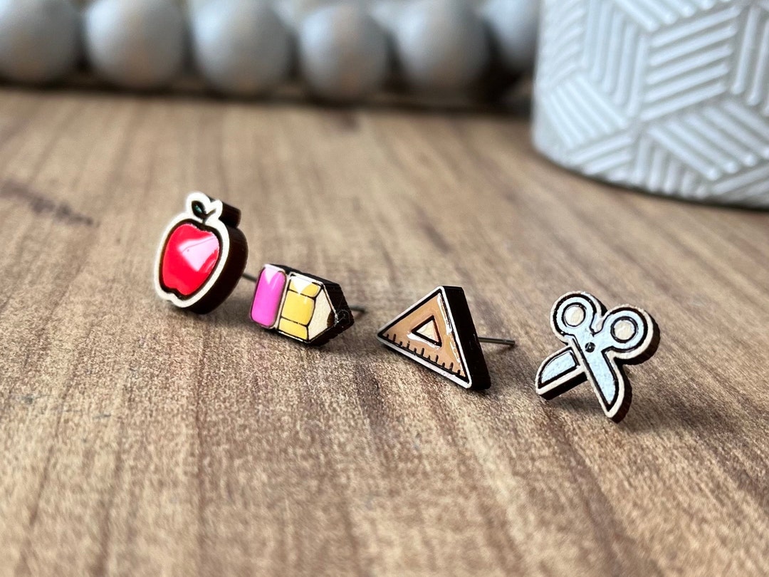 Teachers Earring Set Etsy