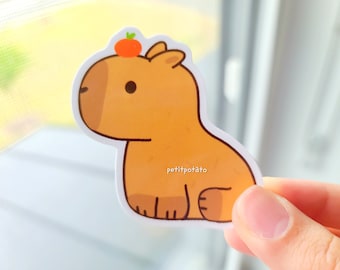 Cute Capybara Waterproof Sticker | Laptop, Water Bottle Decal