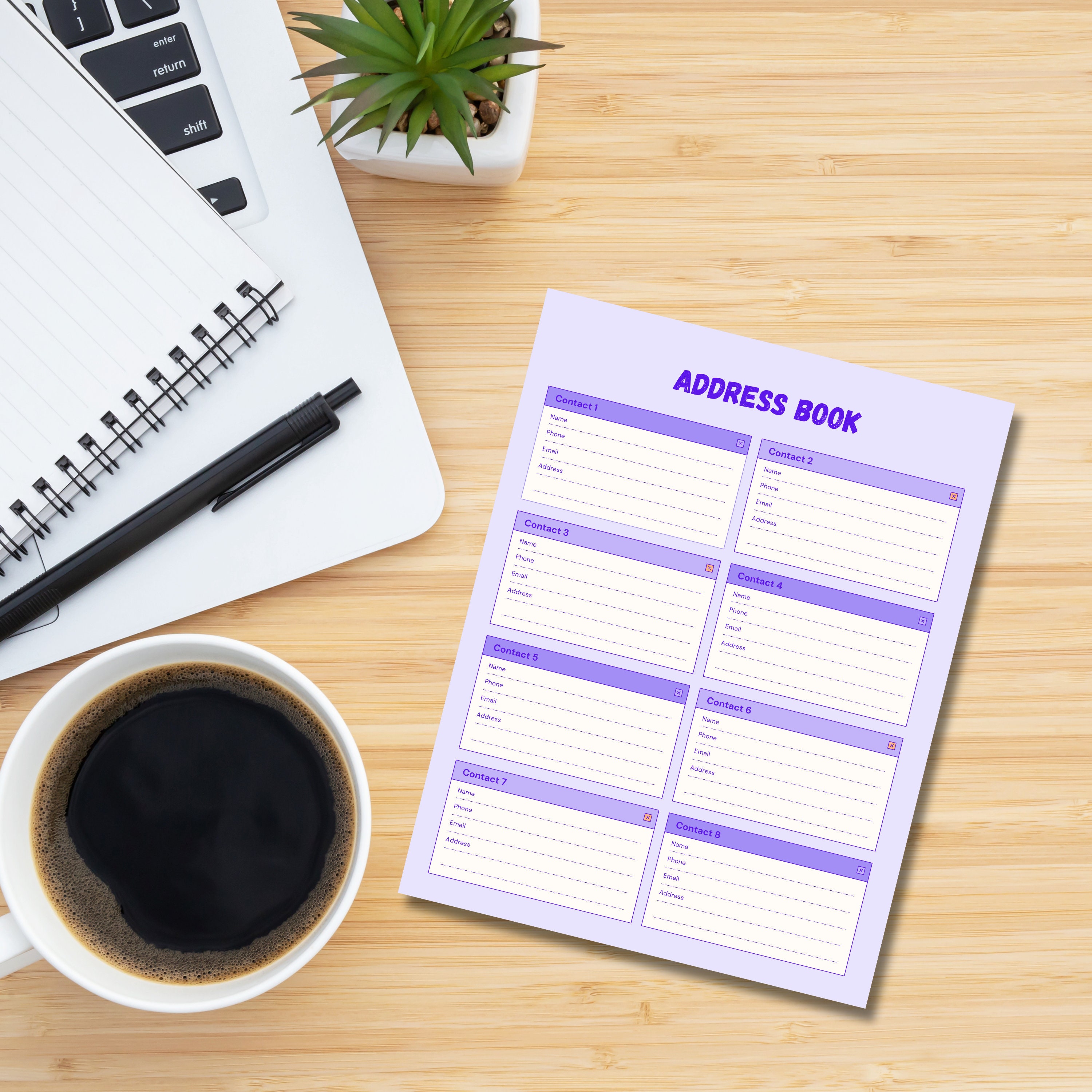 Address Book Printable, Emergency Planner, Digital Download, Instant ...
