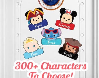 Disney Cruise Door Magnets Decoration with Customized Name Tags