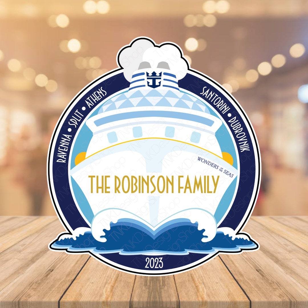 Royal Caribbean Cruise Door Magnet Cruise Ship With Personalized Family ...