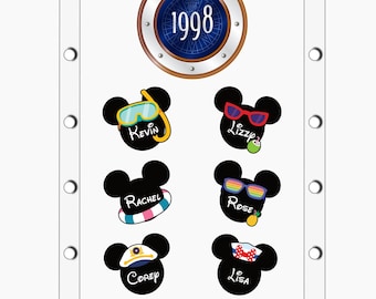 Disney Cruise Mickey/Minnie Door Magnets Decoration - Summer Theme