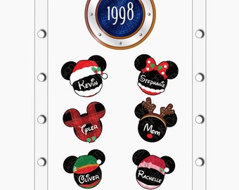 Disney Cruise Mickey/Mimmie dörrmagneter dekoration - jultema