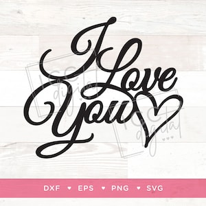 Je t’aime fichier numérique, Wedding Cake Topper, Anniversaire, Saint-Valentin, Juste parce que, Floral Pick, Sublimation, Vector, Download, SVG