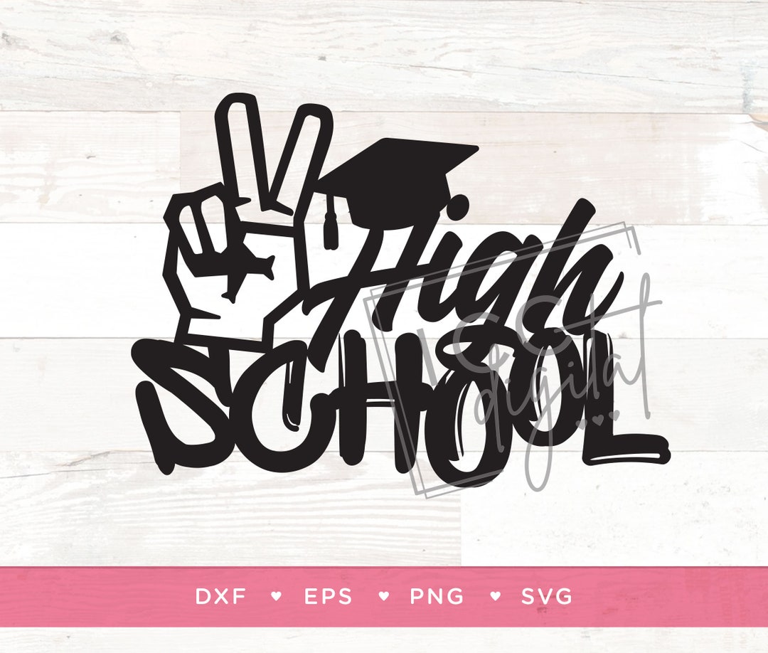 Peace Out High School Digital File, 12th Grade Graduation, Grad Cake ...