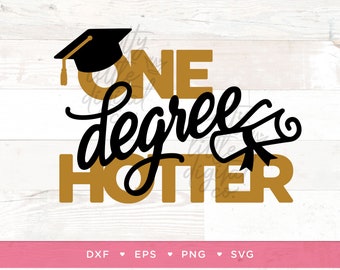 One Degree Hotter Digital File, Masters, PhD Grad, 2024 Graduation, Grad Grad Trip Shirts, Sublimation, Vector, Digital Download, SVG, EPS