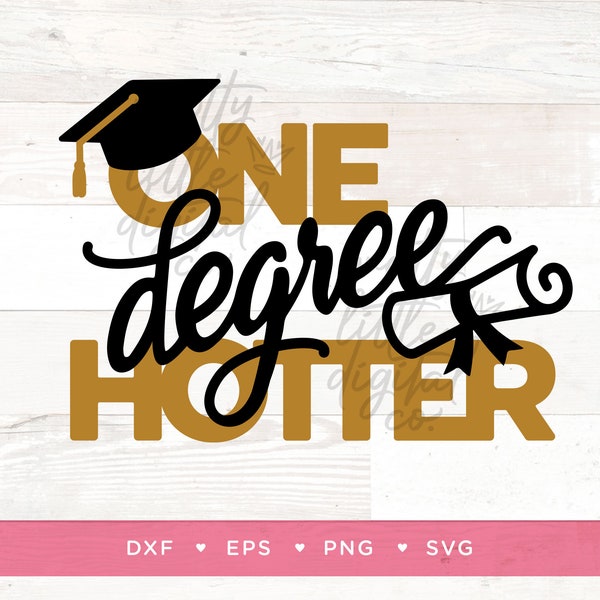 One Degree Hotter Digital File, Masters, PhD Grad, 2024 Graduation, Grad Grad Trip Shirts, Sublimation, Vector, Digital Download, SVG, EPS