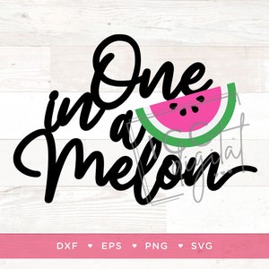 En i en melon digital fil, vattenmelon 1-årsdag, en i en melon tårtdekoration, första födelsedag, sublimering, vektor, digital nedladdning, SVG