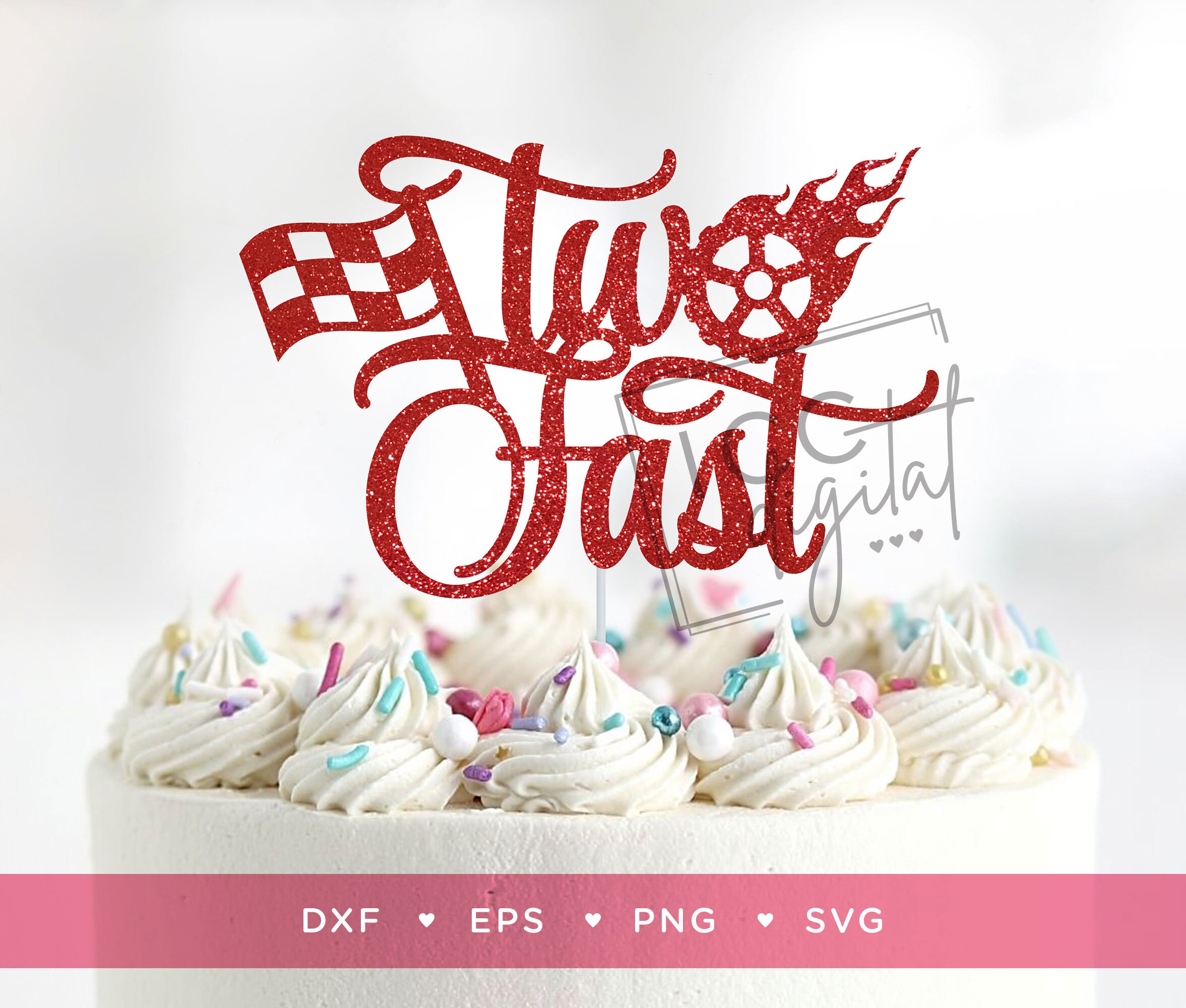 TWO Fast Digital File, Two Fast Birthday Decorations, Boys 2nd Birthday ...