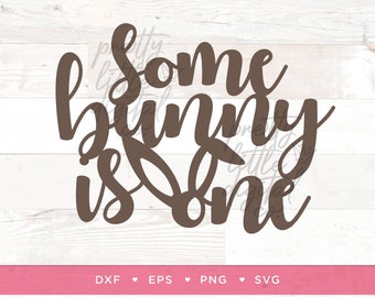 Some Bunny is ONE Digital File, Easter 1st Birthday Cake Topper, Easter Bunny First Birthday, Bunny Ears, Sublimation, Vector, Download, SVG
