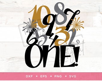 New Year Countdown Digital File, 2024, New Year Themed Cake Topper, New Year Birthday, Sublimation, Vector, Digital Download, SVG, EPS