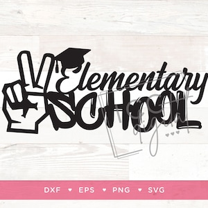 Arquivo digital Peace Out Elementary School, formatura da 8ª série, Hello Middle School, topo de bolo, sublimação, vetor, download digital, SVG