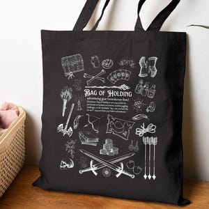 Bag of holding tote bag | Dungeons and dragons gift | Fantasy DND bag |Nerdy Reusable bags | DMgift |Dungeon master DND gift ideas