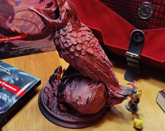 Raven Dice tower Set of DICE INCLUDED Dungeon Master gift 3d Printed Roleplaying Fantasy gaming decor rpg d20 dice Dnd accessory Dnd gifts