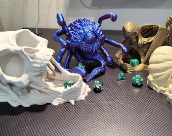 Fantasy Dice Tower Collection | 3D Printed D&D Dice Roller | Rotlord • Dunestalker • Eye Tyrant • Doom Skull | Mystery dice set included