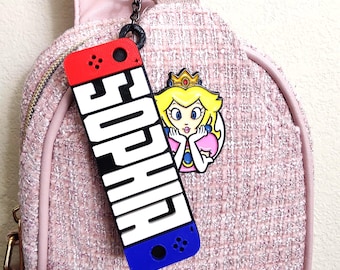 Personalized Gamer Keychain 3D Printed Gamer Gift Custom Name Video Game Charm Kids Party Favor