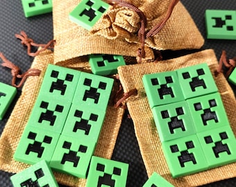 Creeper coins | TNT blocky Coins | Custom Birthday Party Favors| Cake Toppers| 3D Printed | Gamer gifts| Cupcake Toppers| Kids Gift