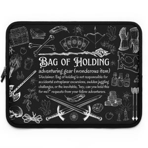 Bag of holding Dragon Laptop Sleeve Perfect Gift for Fantasy fans & Book Lovers Ideal for Gamers Unique Fantasy laptop sleeve Tech Accessory