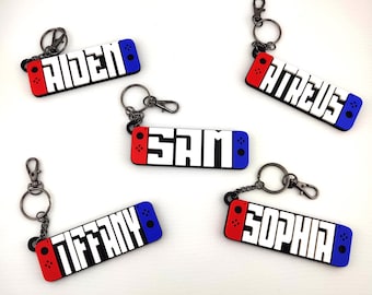 Personalized Switch Themed Keychain-3D Printed Keyring- Bag Charm - Back to schoo Name Tag
