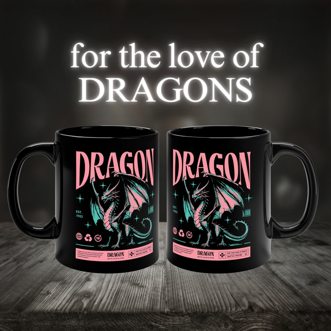 Retro Gamer Mug Dragon Coffee Cup Dragon Lovers' Gift DND Gifts for ...