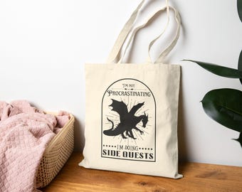 Dungeons and Dragons Tote Bag: Funny Gamer Gift for D&D Fans