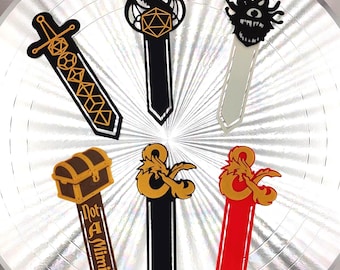 Dungeons and dragons bookmark set of 3 Dnd fantasy gift 3D Printed RPG Gift Party Favor Gamer Dungeon master
