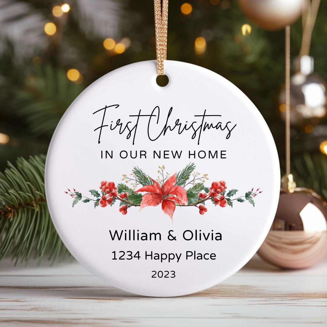 Personalized New Home Ornament, New Home Christmas Ornament, Custom