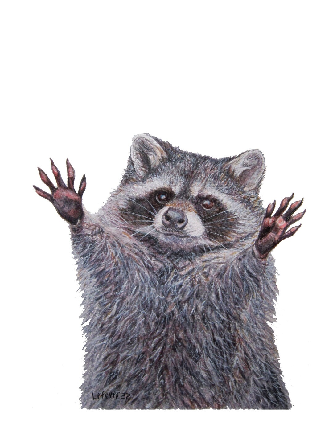 Raccoon Print Wall Decor Watercolor Painting Print Wall Art Raccoon ...