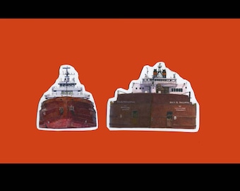 Great lakes freighter refrigerator magnets  Lee A Tregurtha and Paul R Tregurtha fridge magnet set